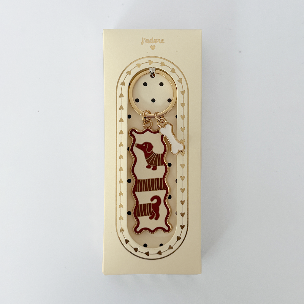 Porte-clés Chien rayé