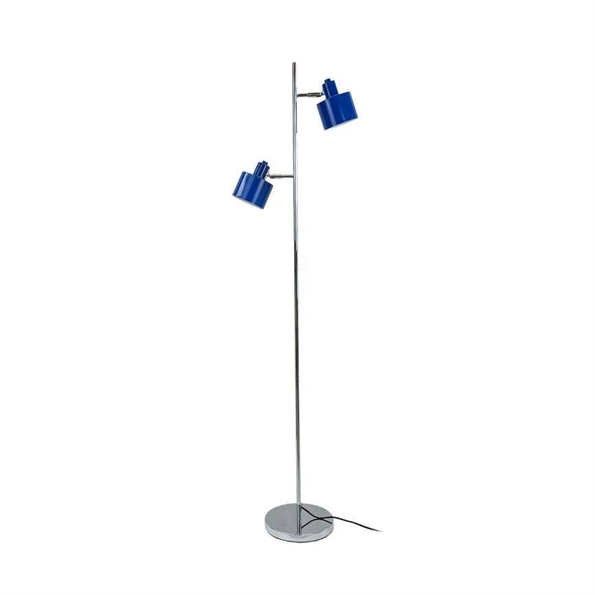 Lampadaire OCEAN bleu & chrome