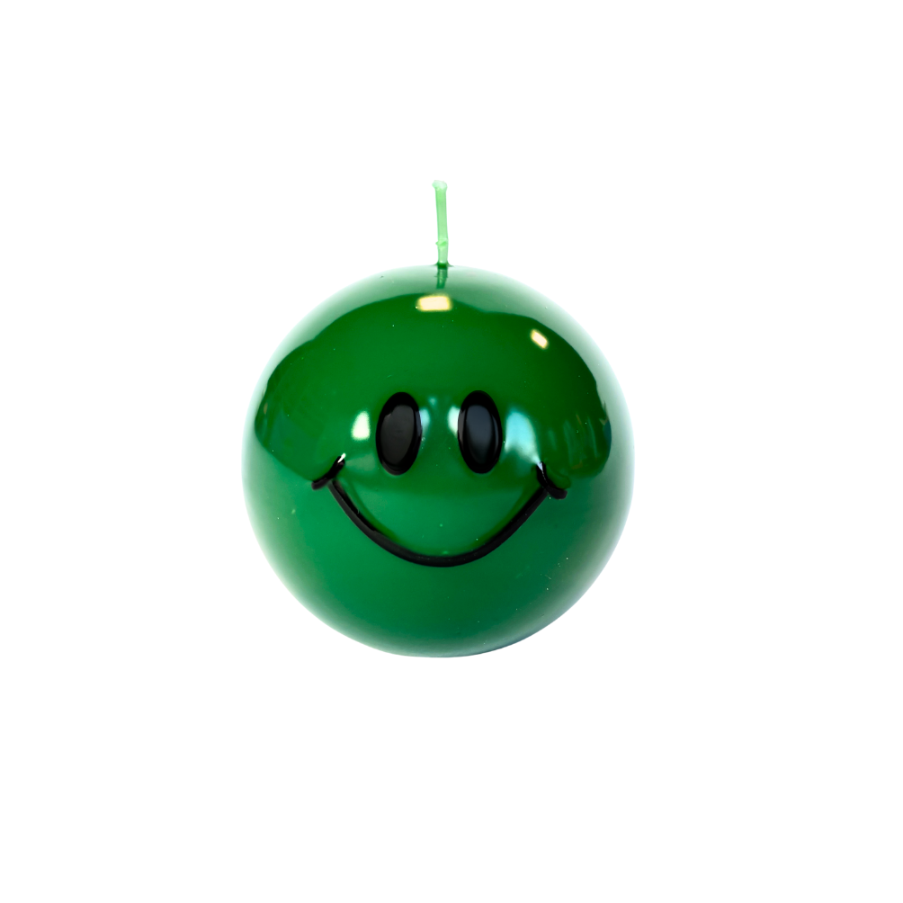 Bougie Smiley - vert forêt