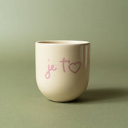 Tasse Je t'aime - Jaune beurre