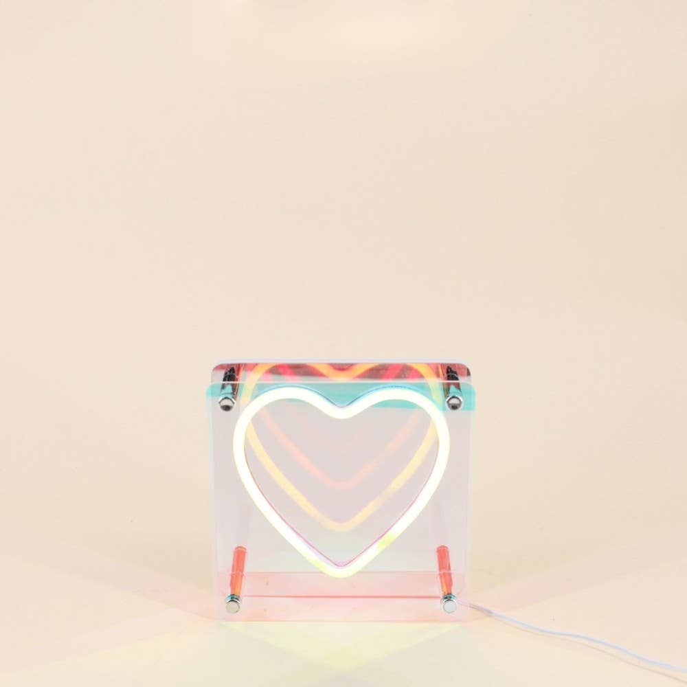 Cadre lumineux néon CŒUR – USB