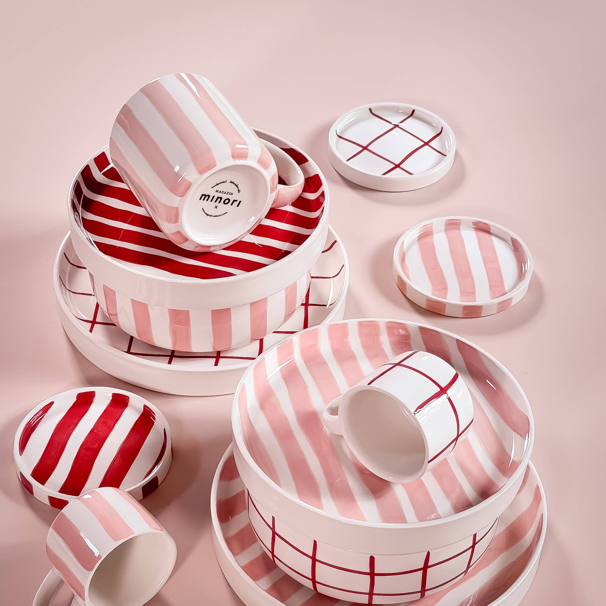 Grande bol STRIPES - incanto rose