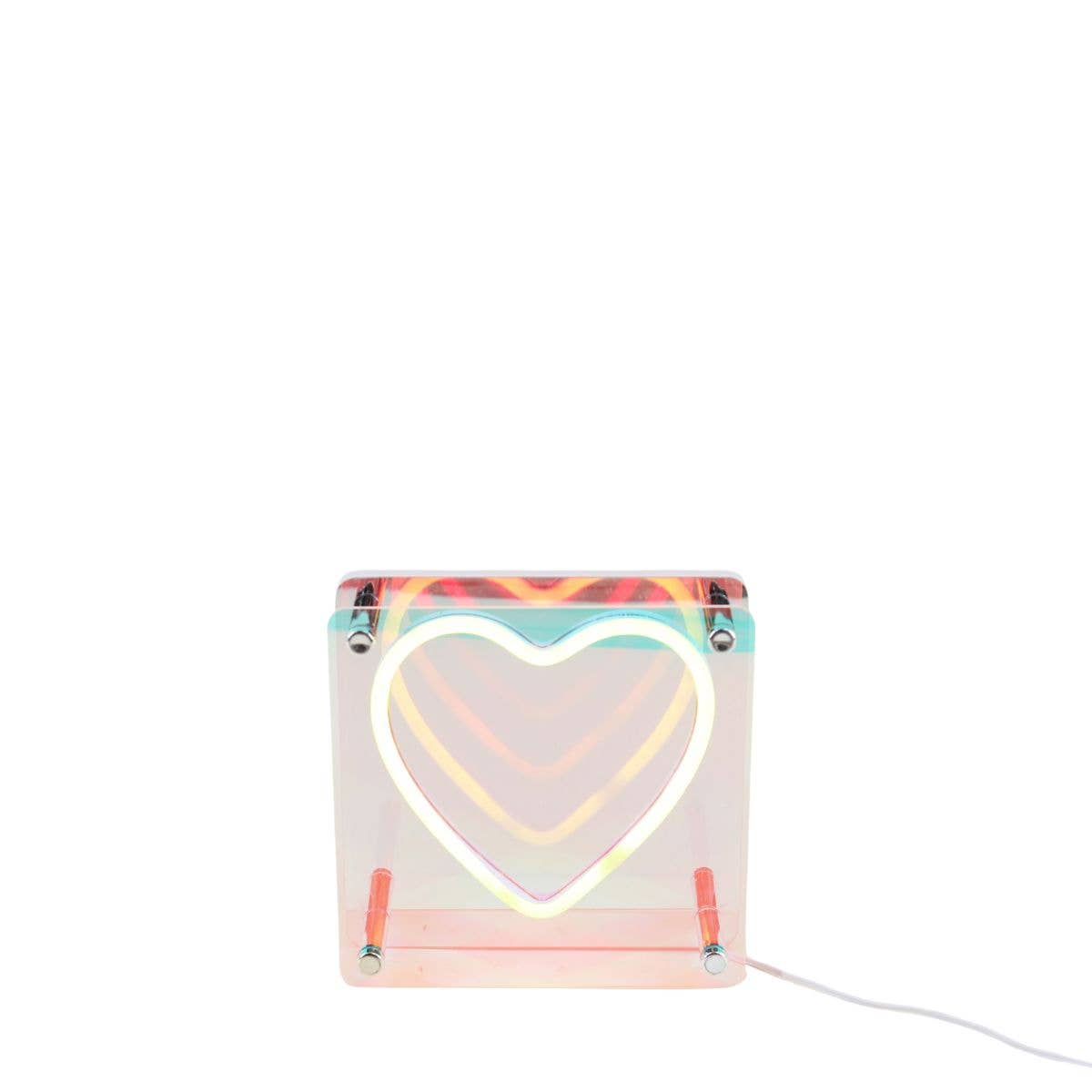 Cadre lumineux néon CŒUR – USB