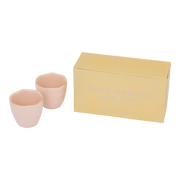 Coquetiers Good Morning – rose à bords doré (lot de 2)