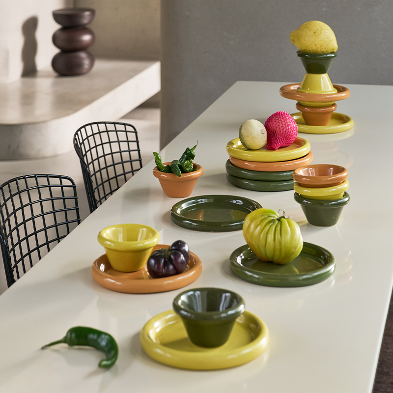 Assiette CURVADA - jaune