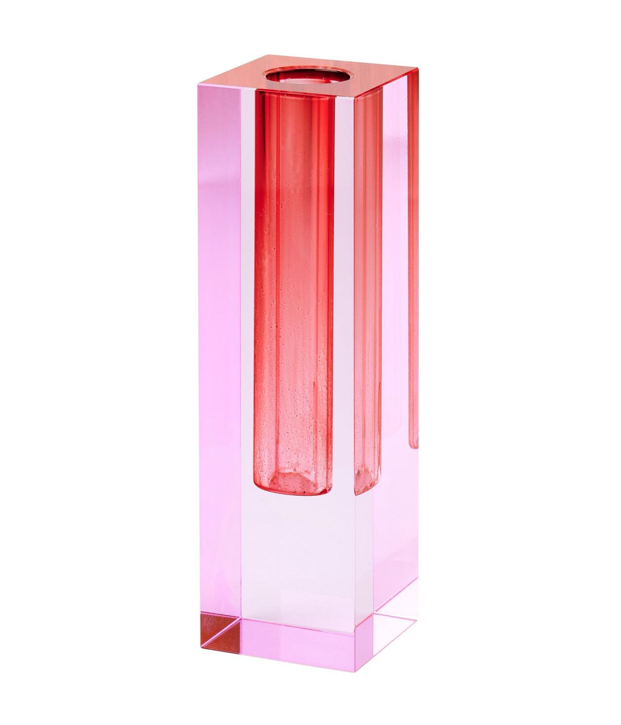 Bougeoir / Soliflore SARI en cristal - rose