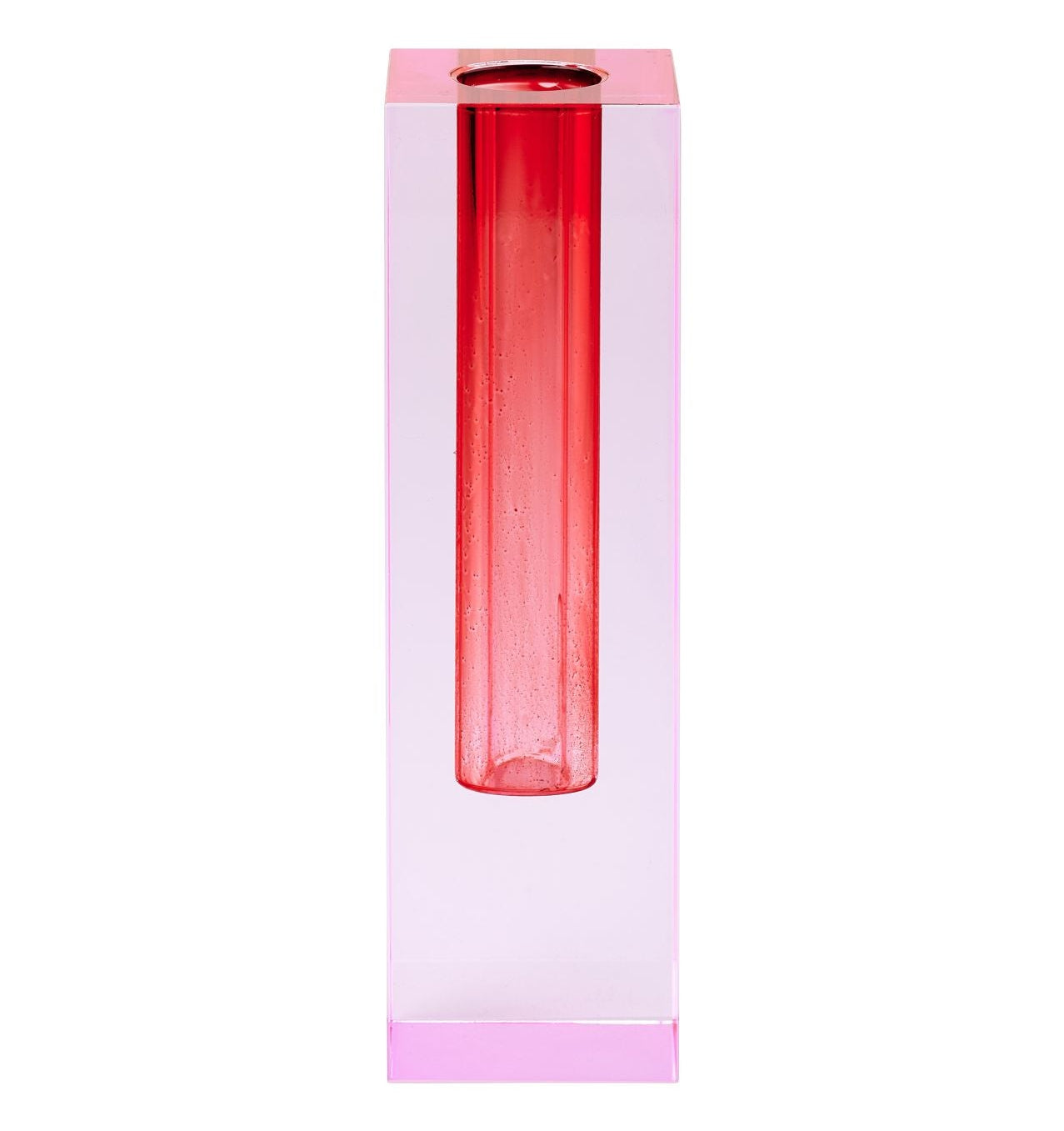 Bougeoir / Soliflore SARI en cristal - rose