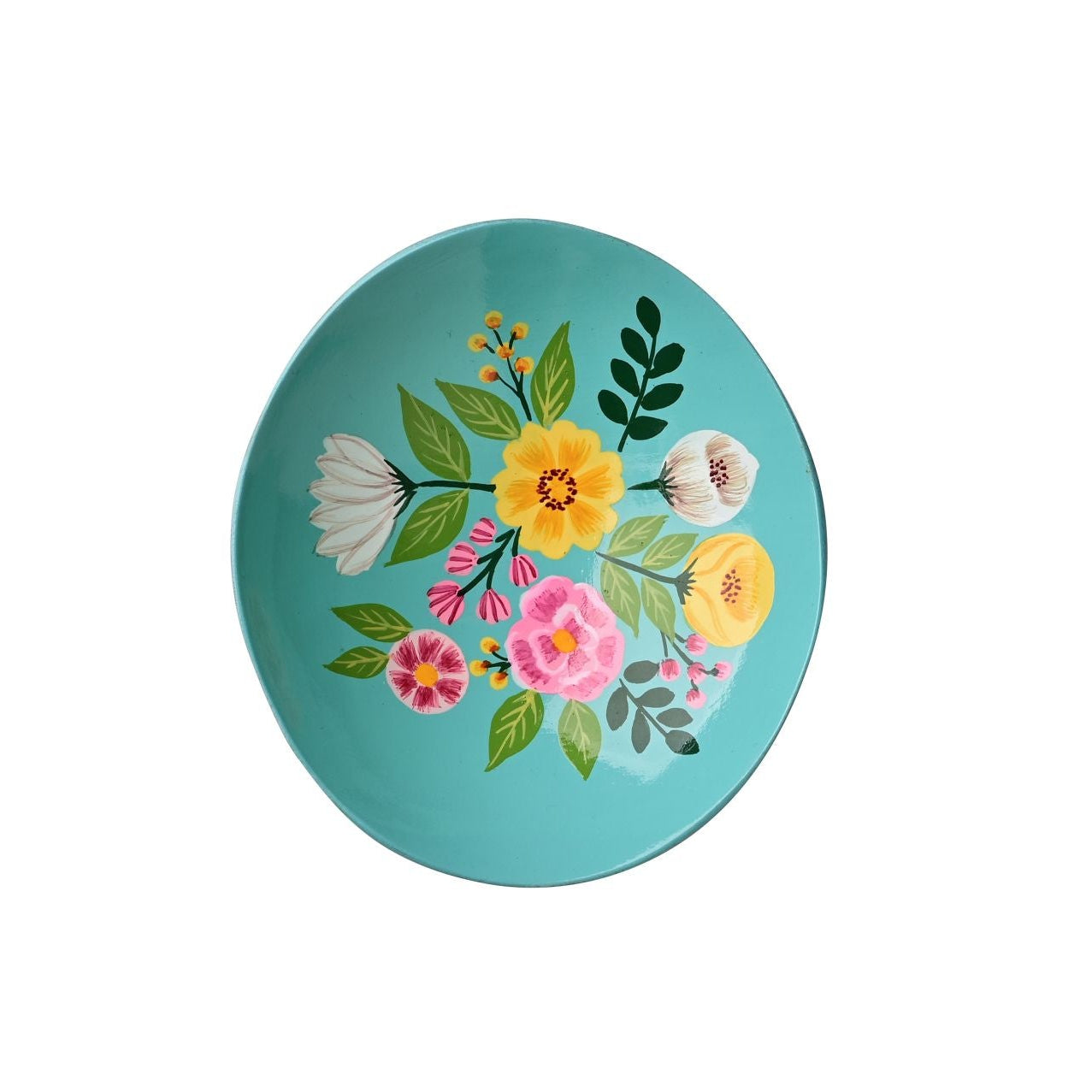 Bol décoratif ovale en bois de manguier