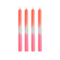 Bougies néon - orange/rose néon (set de 4)