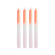 Bougies néon - orange/rose light (set de 4)