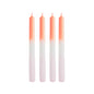 Bougies néon - orange/rose light (set de 4)