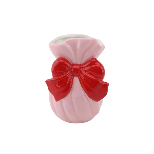 Vase NOEUD - rose & rouge