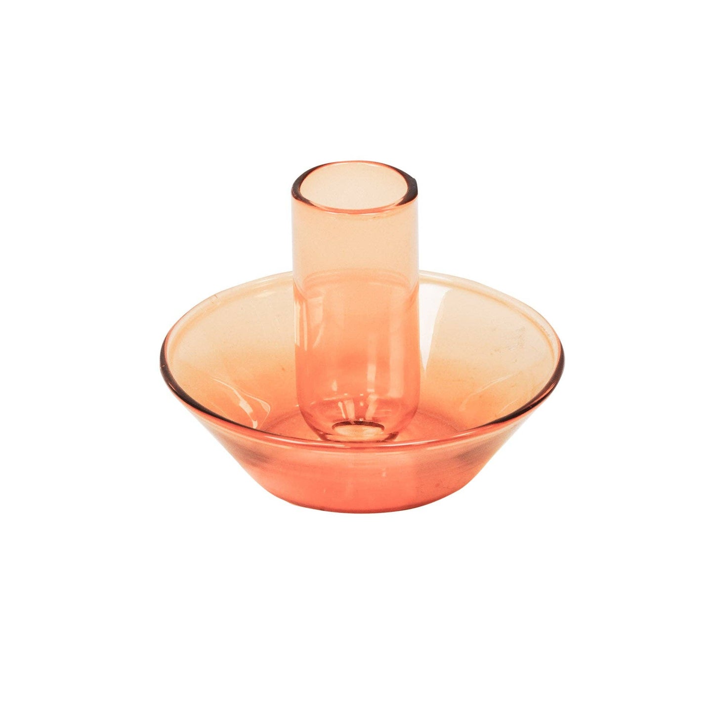 Bougeoir en verre - orange