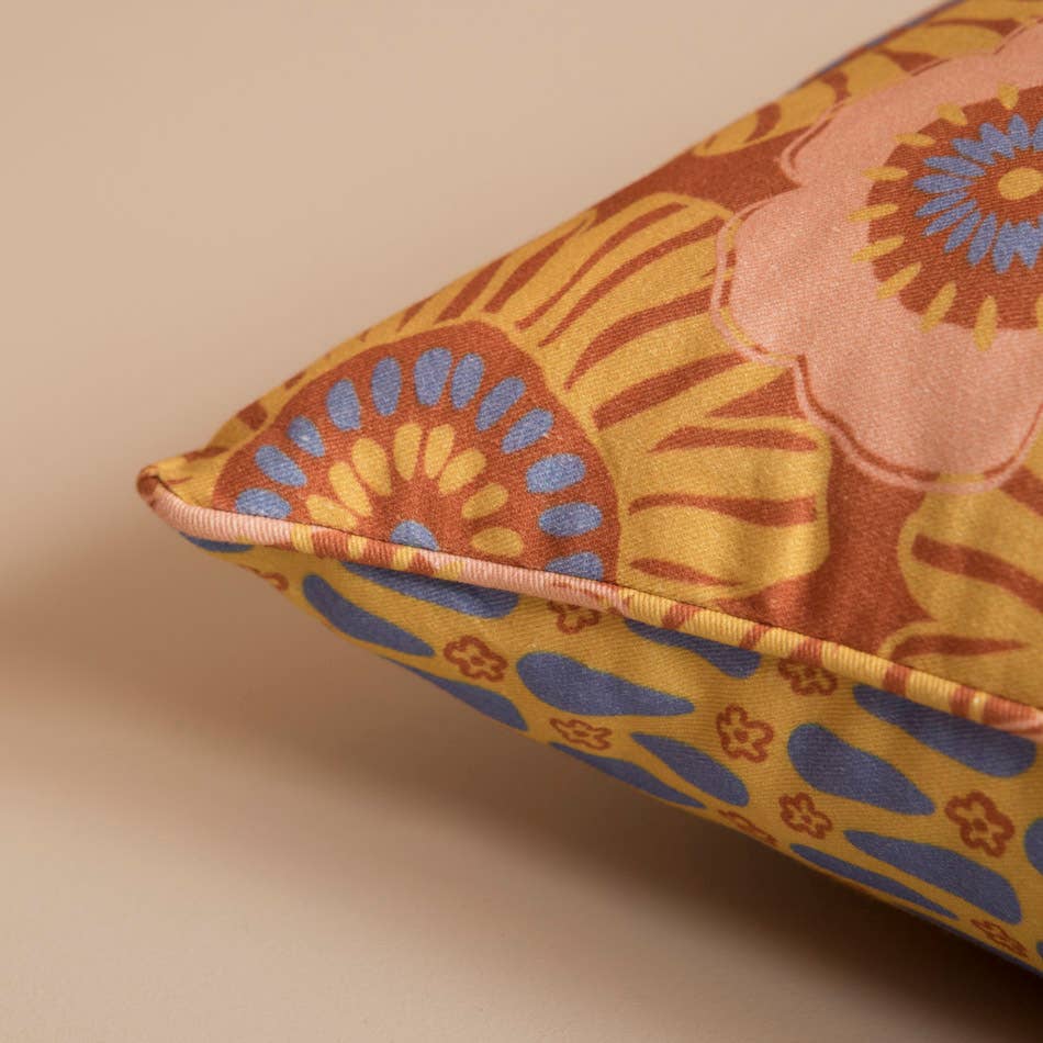 Coussin floral POP orange - 40x60