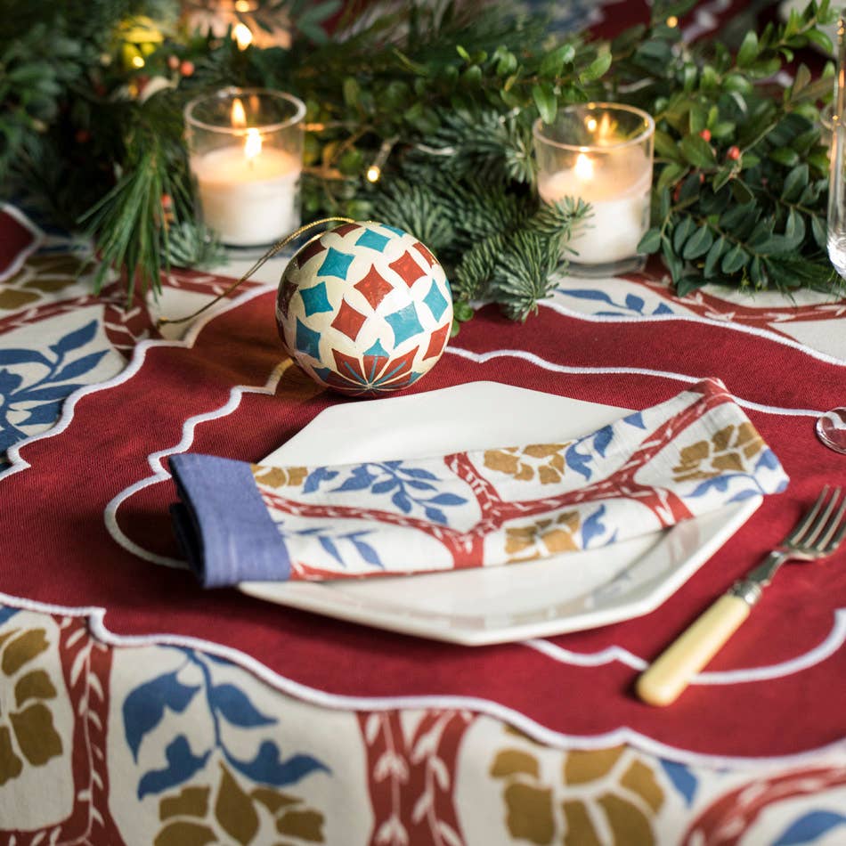 Nappe multicolore motif cachemire - 160x270 cm