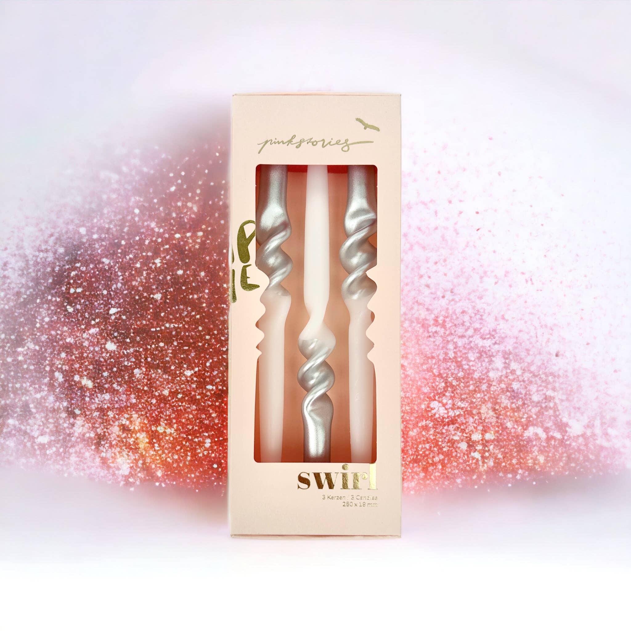 Bougies SNOWFLAKE - Lot de 3