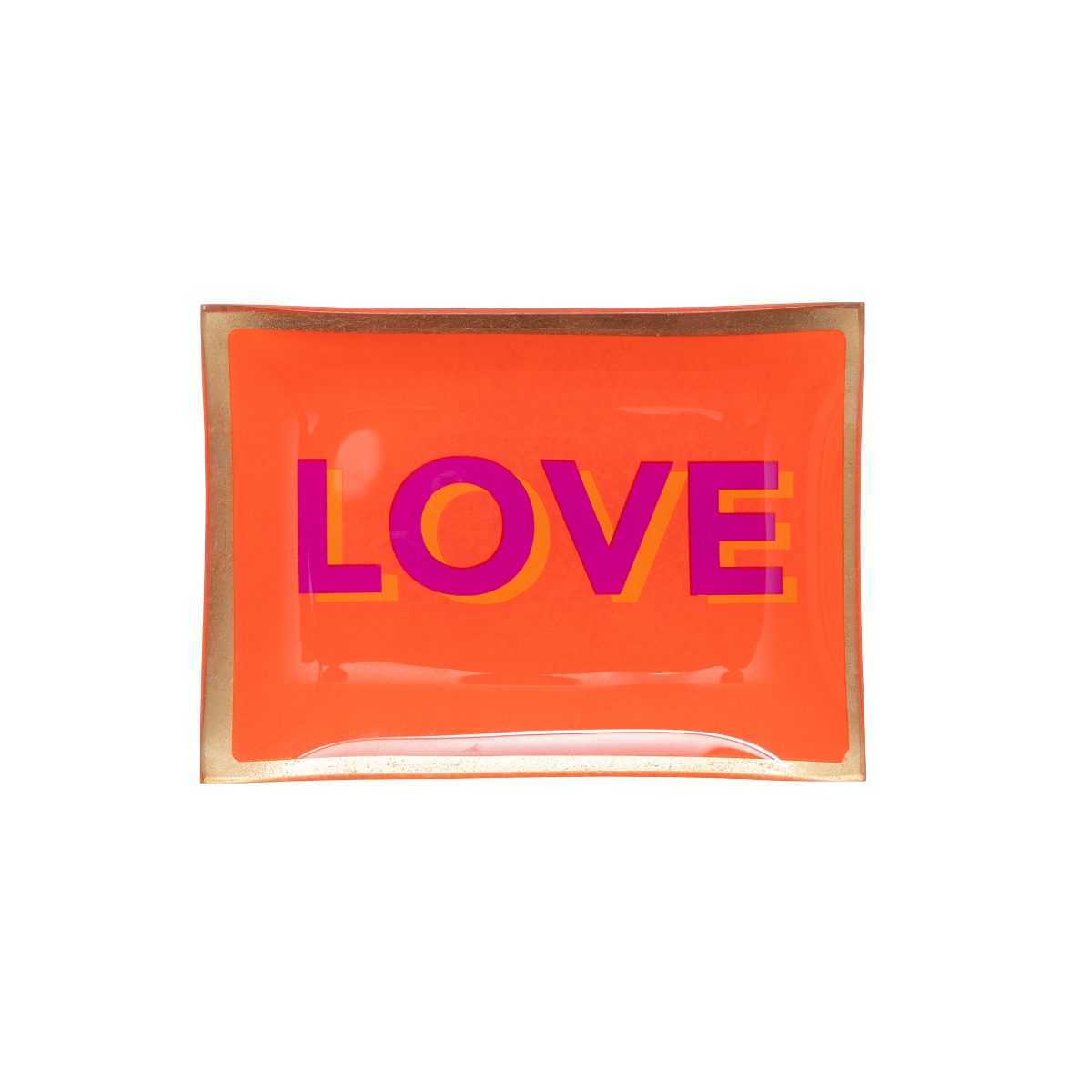 Coupelle décorative LOVE en verre orange – Love Plates