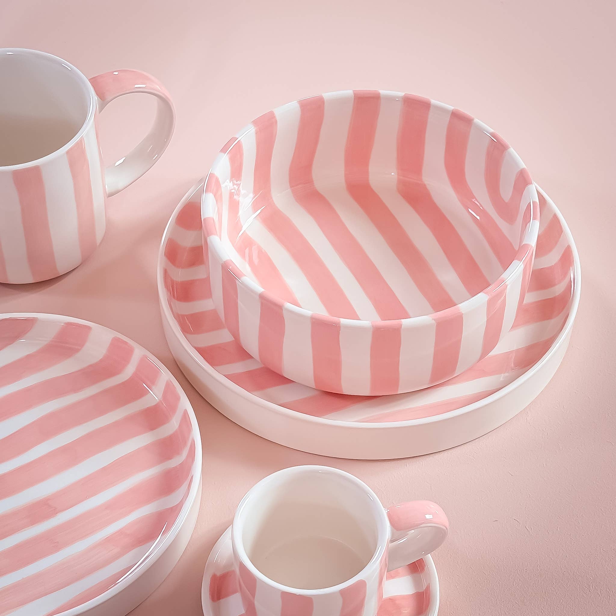 Grande bol STRIPES - incanto rose
