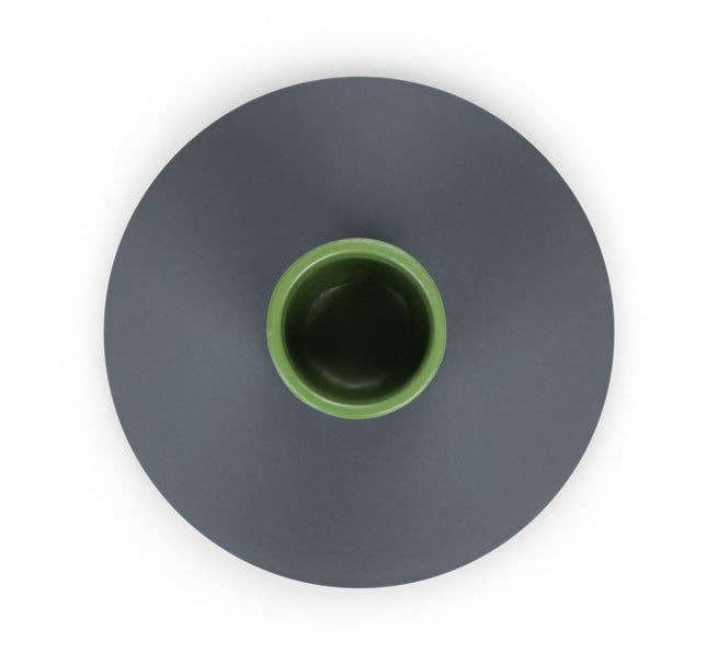 Bougeoir métal - Indigo & olive