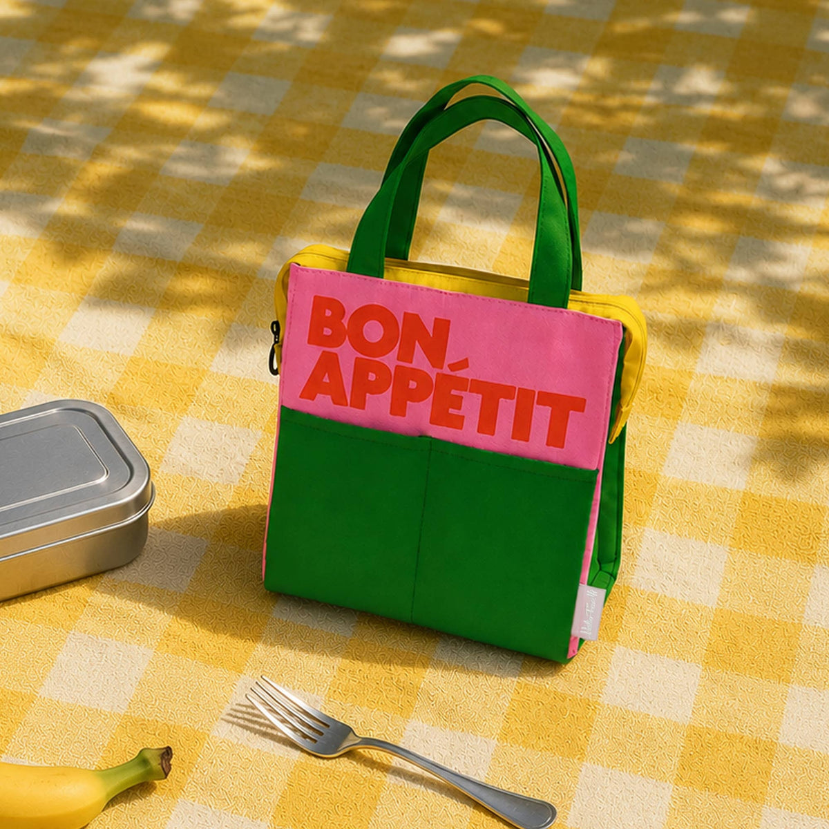 Sac déjeuner isotherme multicolore “Bon Appétit”