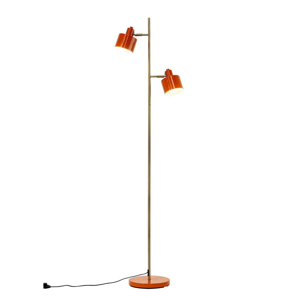 Lampadaire OCEAN orange & laiton