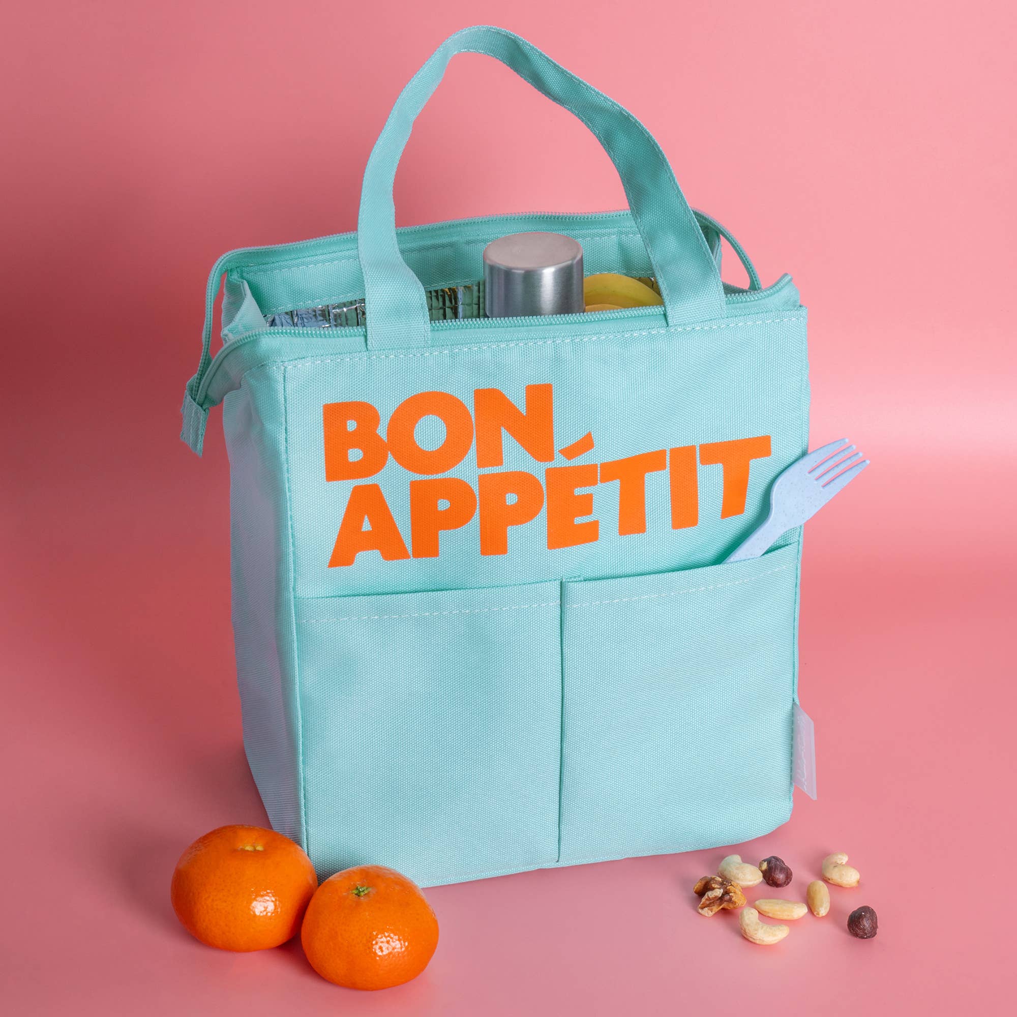 Sac déjeuner isotherme “Bon Appétit” – Vert menthe