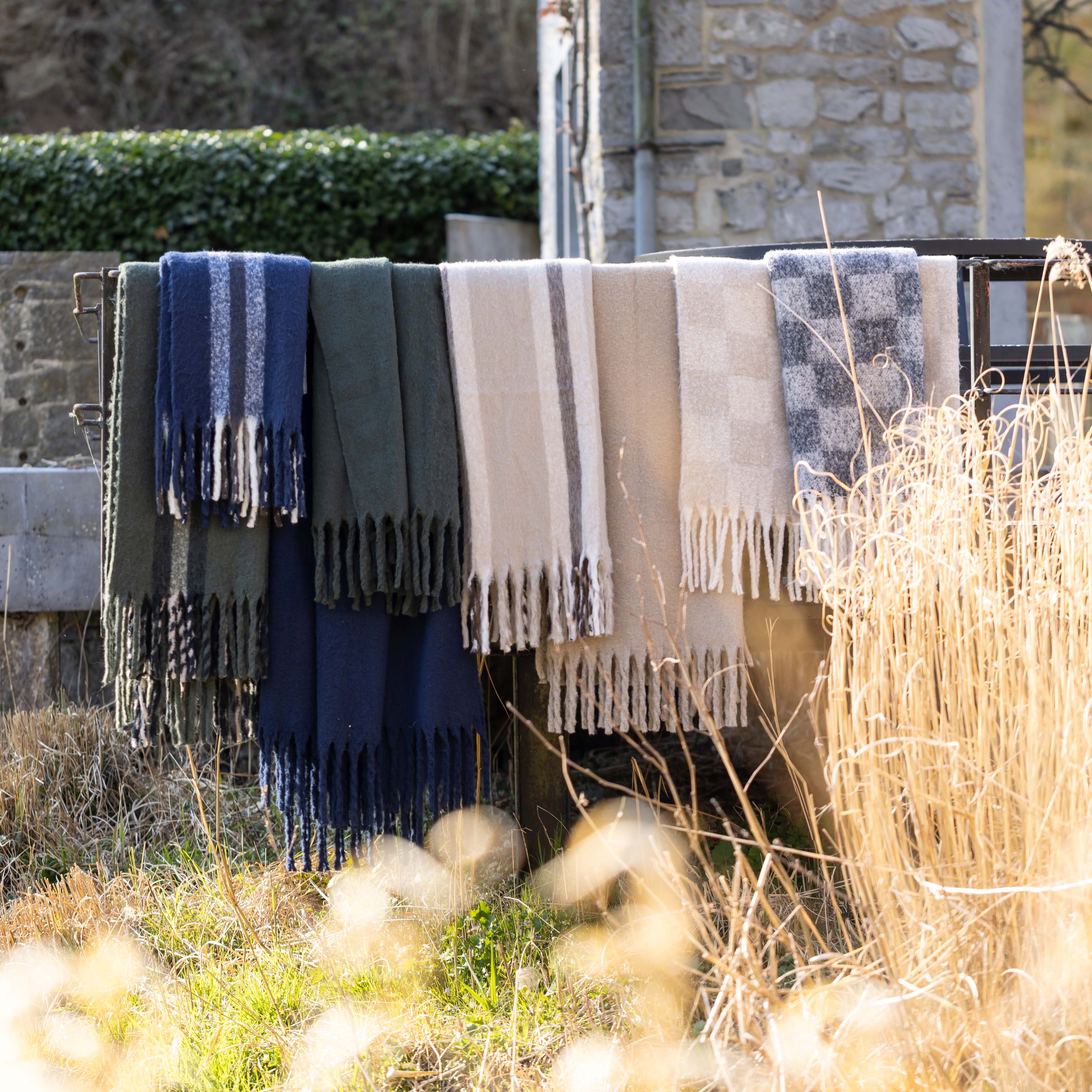 Plaid ISABEL uni - marine