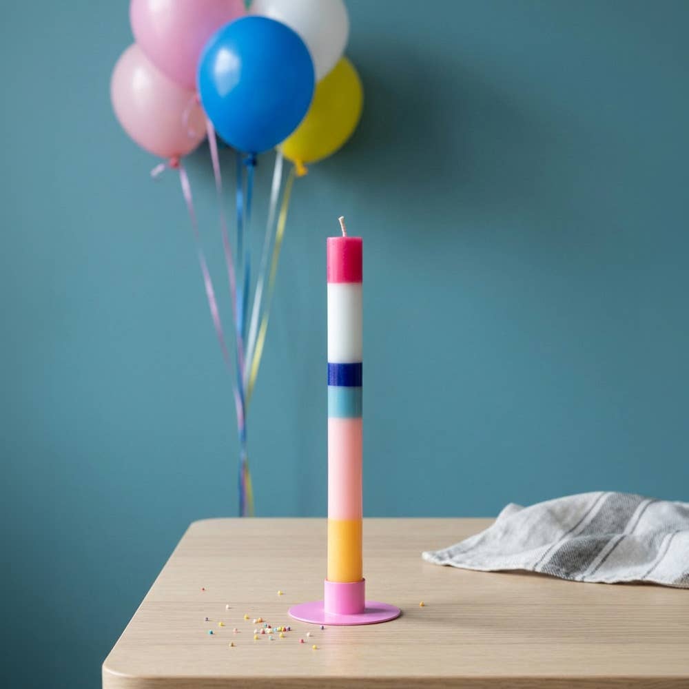 Bougie multicolore HAPPY DAY