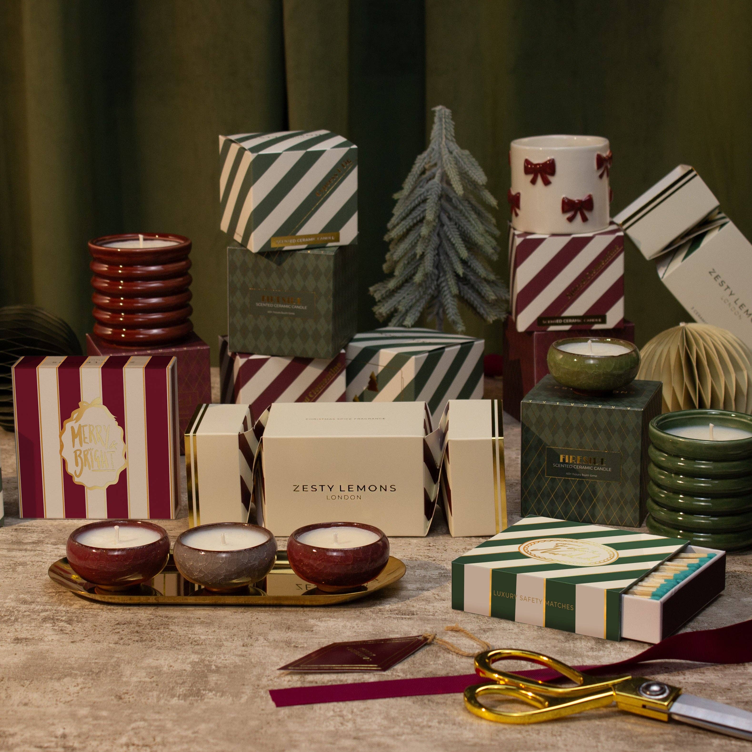 Cracker de Noël – bougies parfumées - clémentine épicée