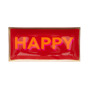 Coupelle décorative HAPPY en verre rouge – Love Plates