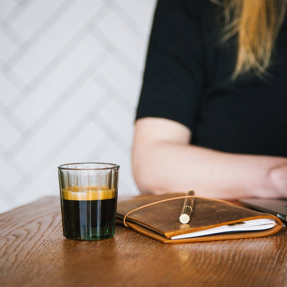 Verre à espresso REED - vert fumé