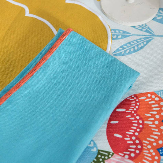 Lot de 2 serviettes à bord contrasté