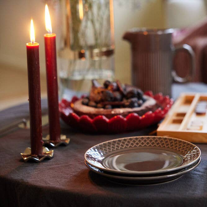 Lot de 2 bougeoirs SIGNE - laiton nickelé