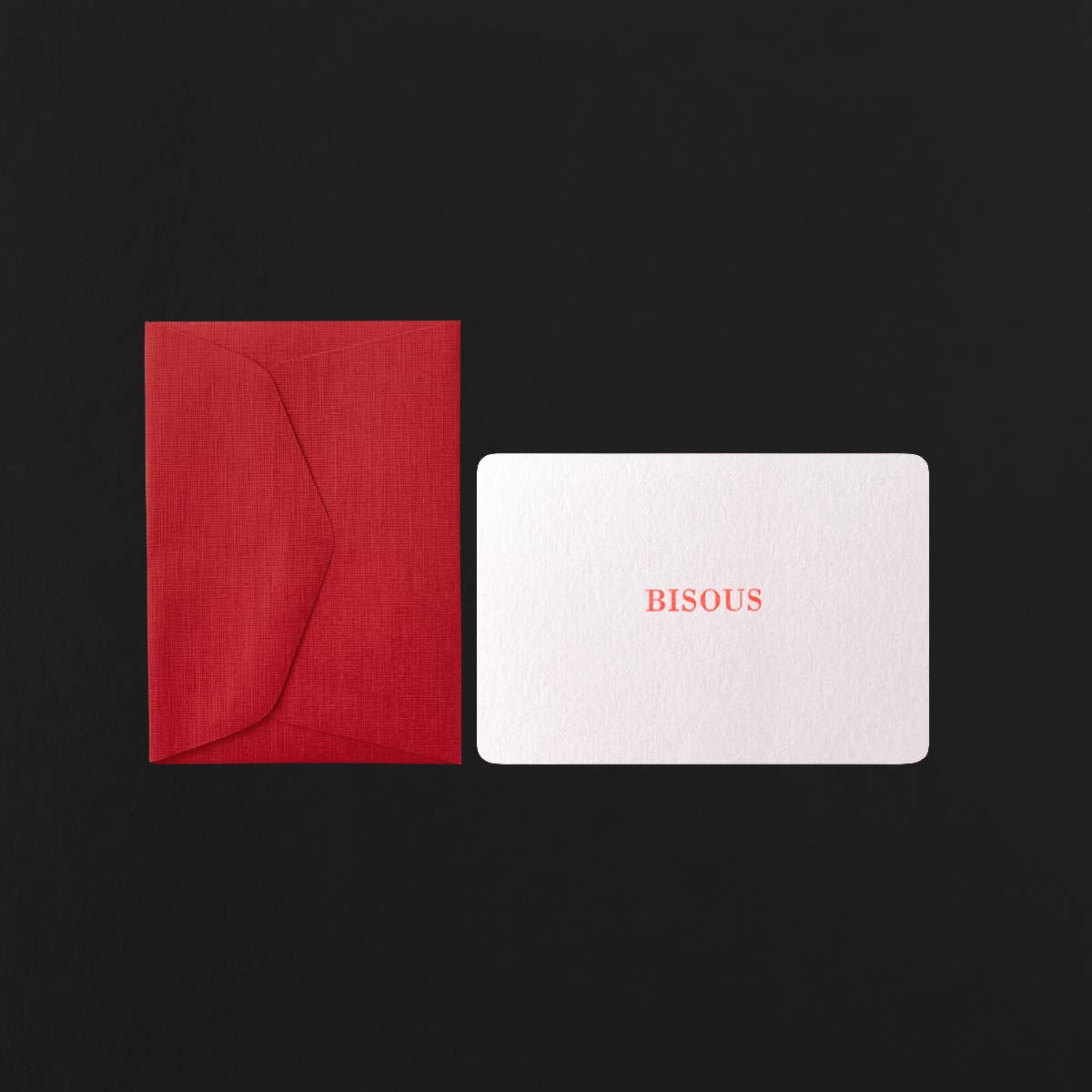 Mini carte et enveloppe – BISOUS