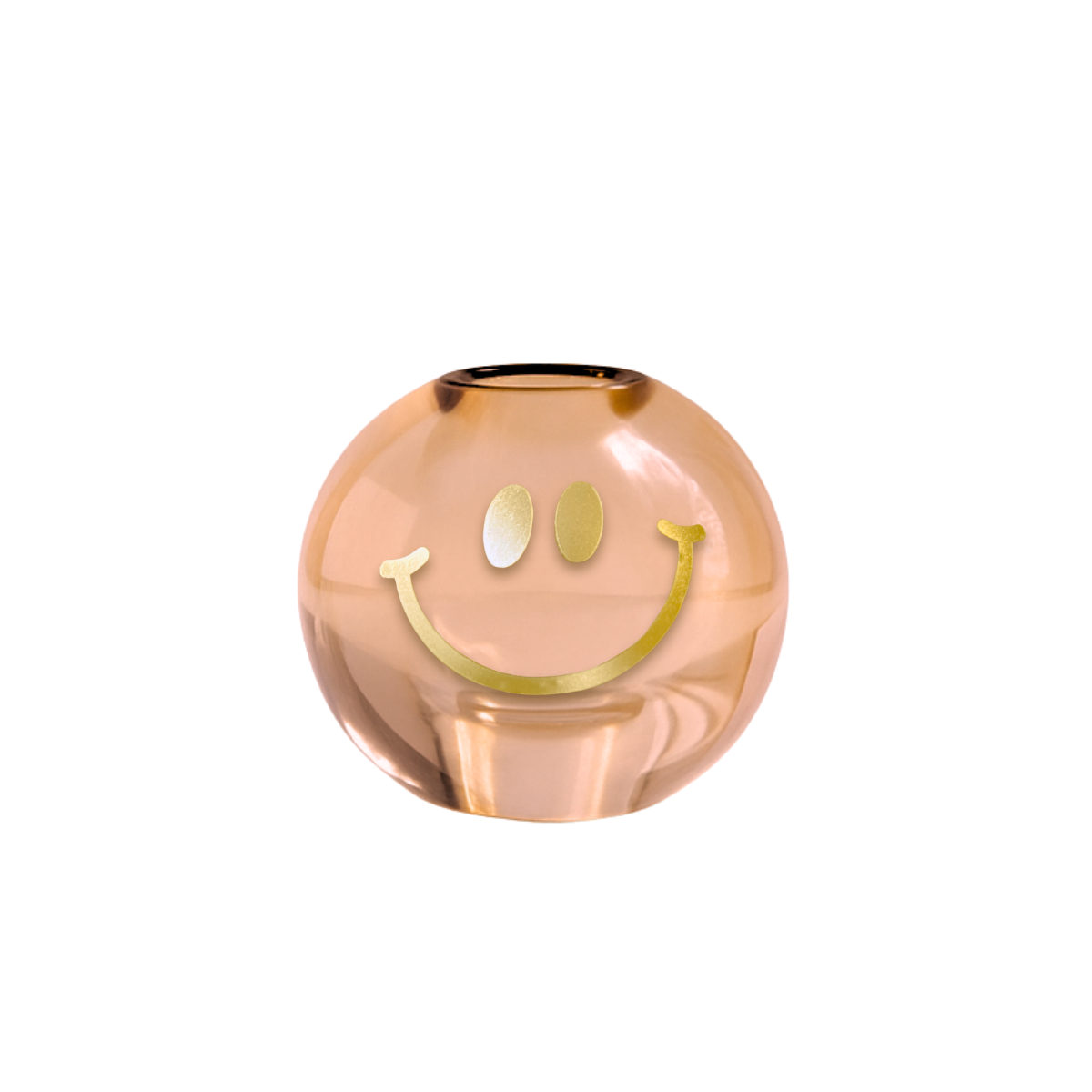Bougeoir en verre HAPPY - or