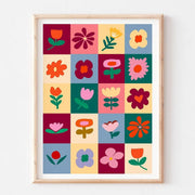Affiche - Patchwork fleuri