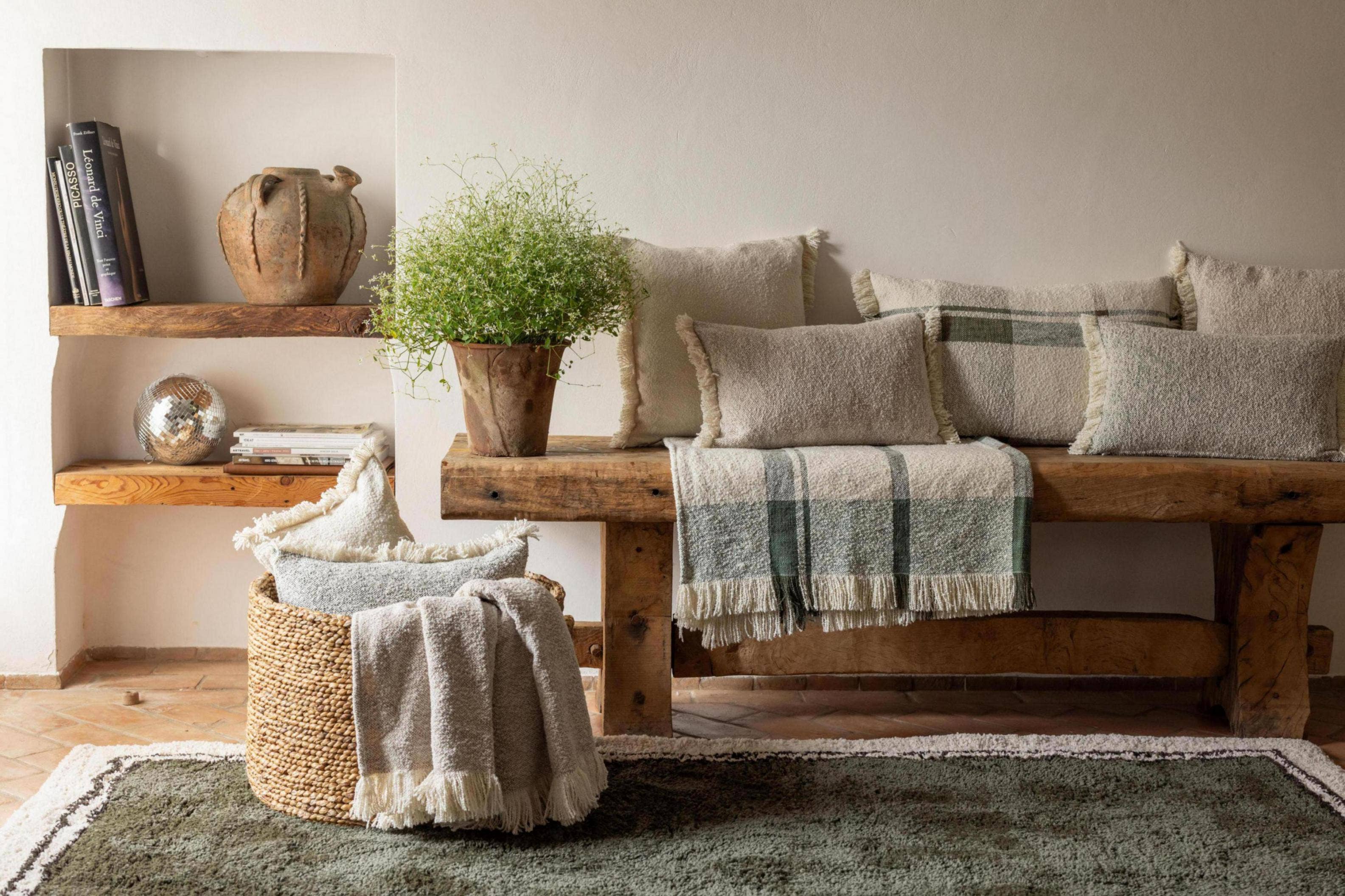 Plaid jacquard JANE - olive