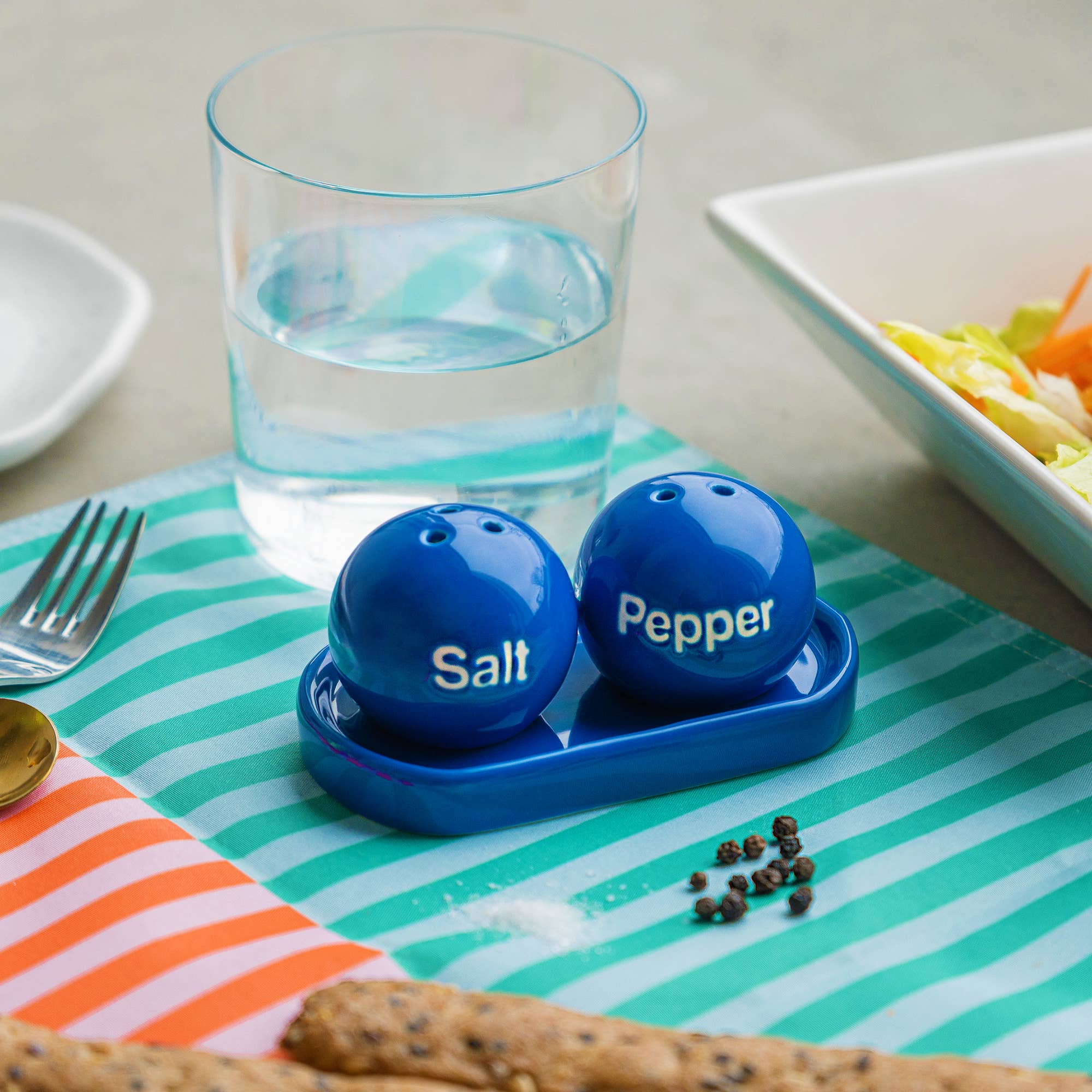 Salière & poivrière Ping-Pong - bleu