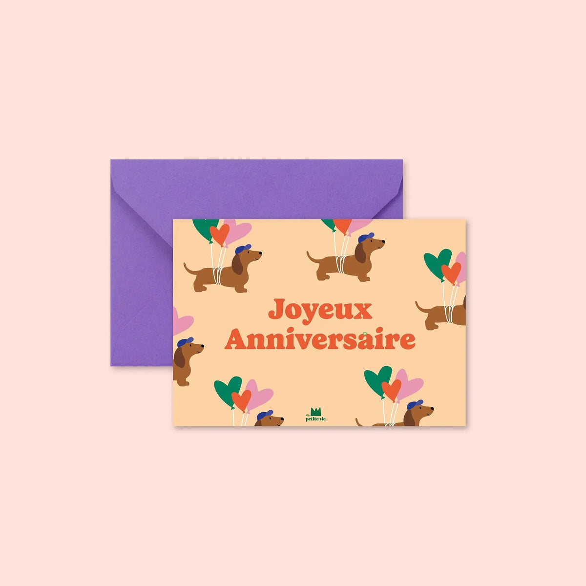 Mini carte - Joyeux Anniversaire Teckels