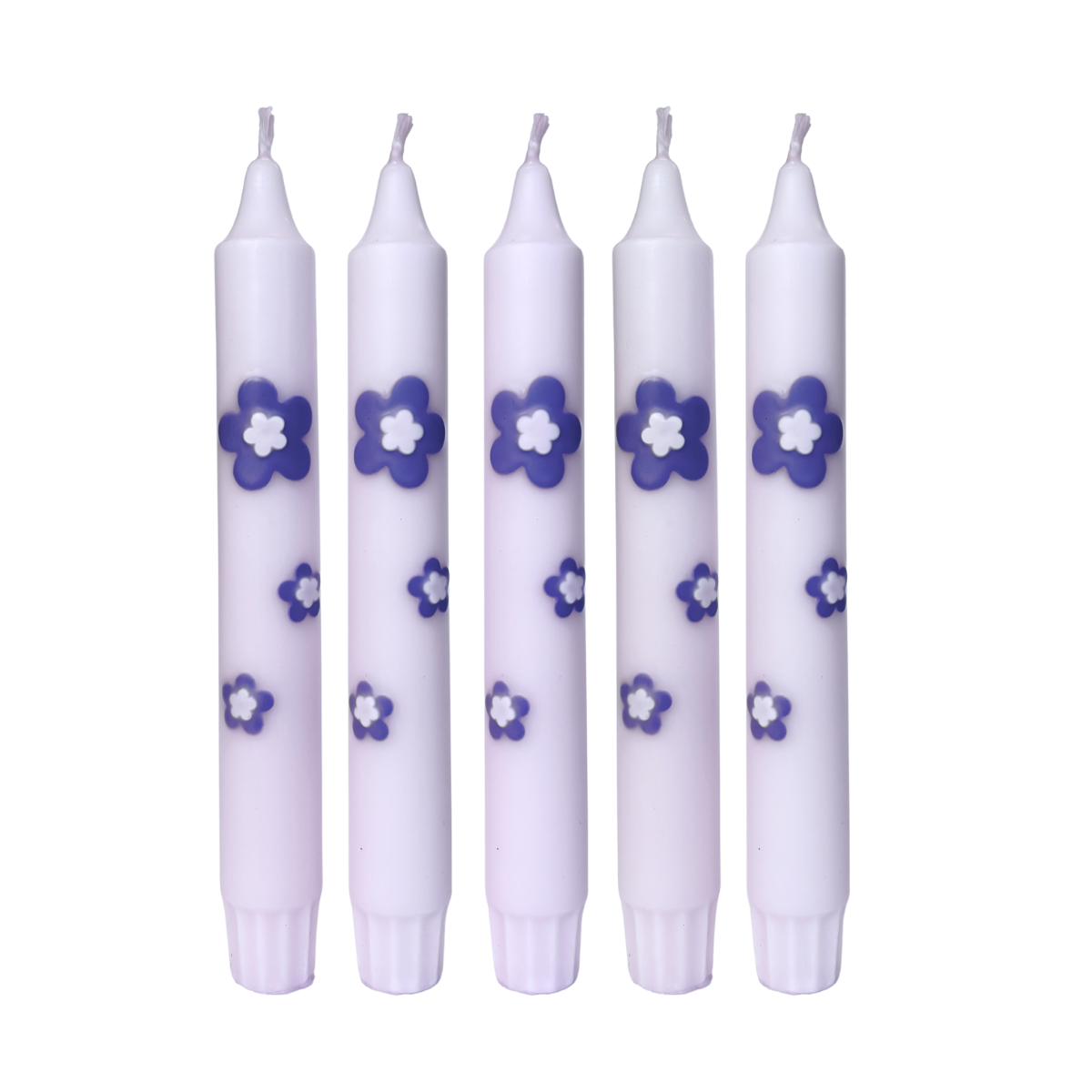 Bougie - Fleur rétro lilas