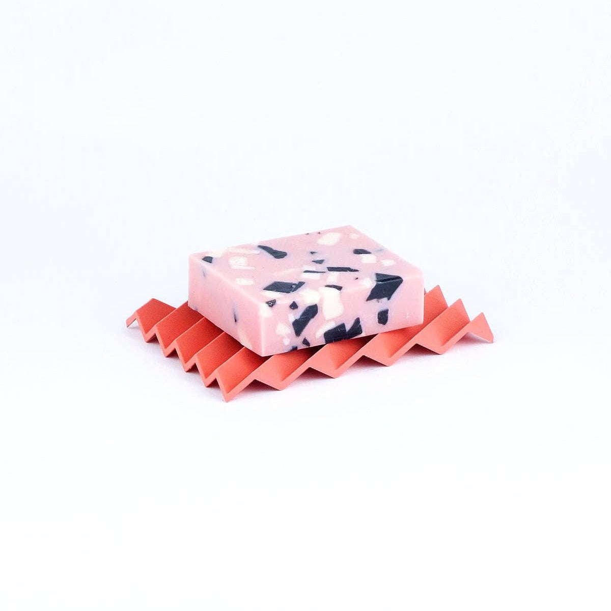 Porte-savon en plastique recyclé – Rouge Corail Cascade