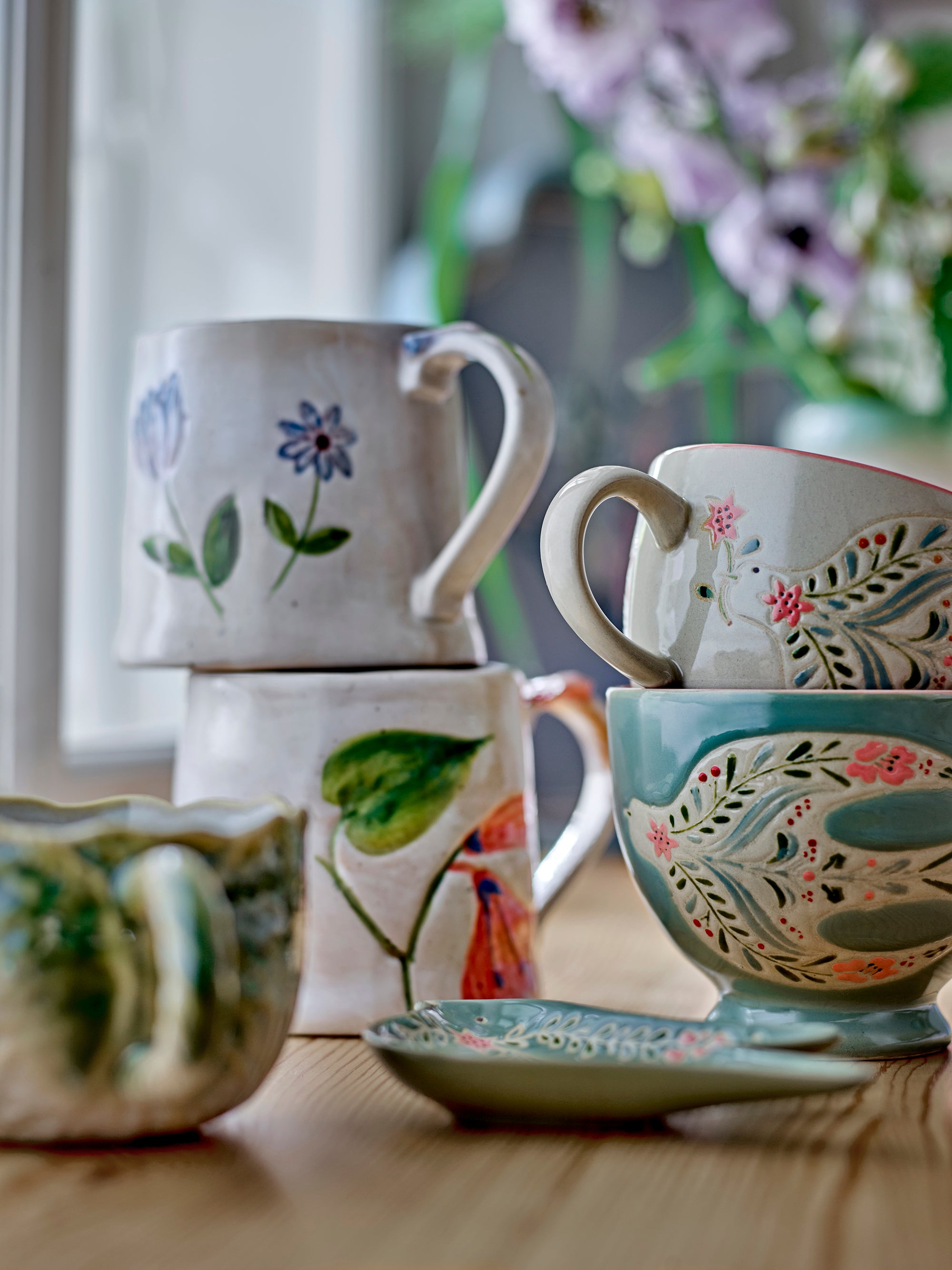 Set de 2 mugs ROSALYNDE - blanc