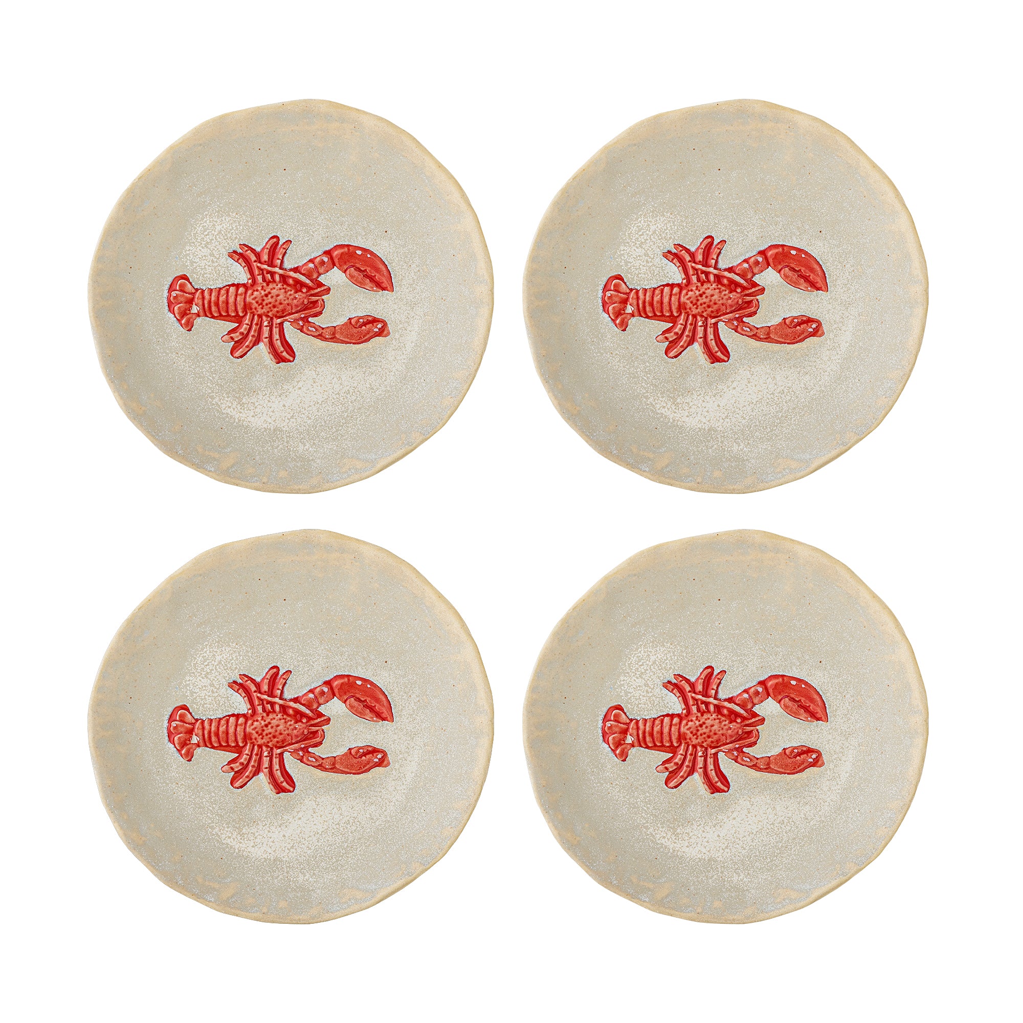 Assiettes HADDEN homard (lot de 4)