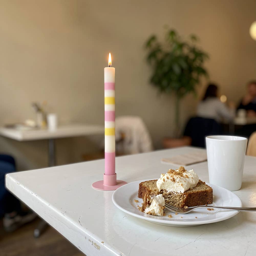 Bougie rayée BIRTHDAY CAKE