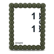 Cadre photo à boules vert kaki – 13 × 18 cm