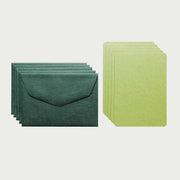Pack de 5 mini Cartes et 5 mini enveloppes - herbe & vert