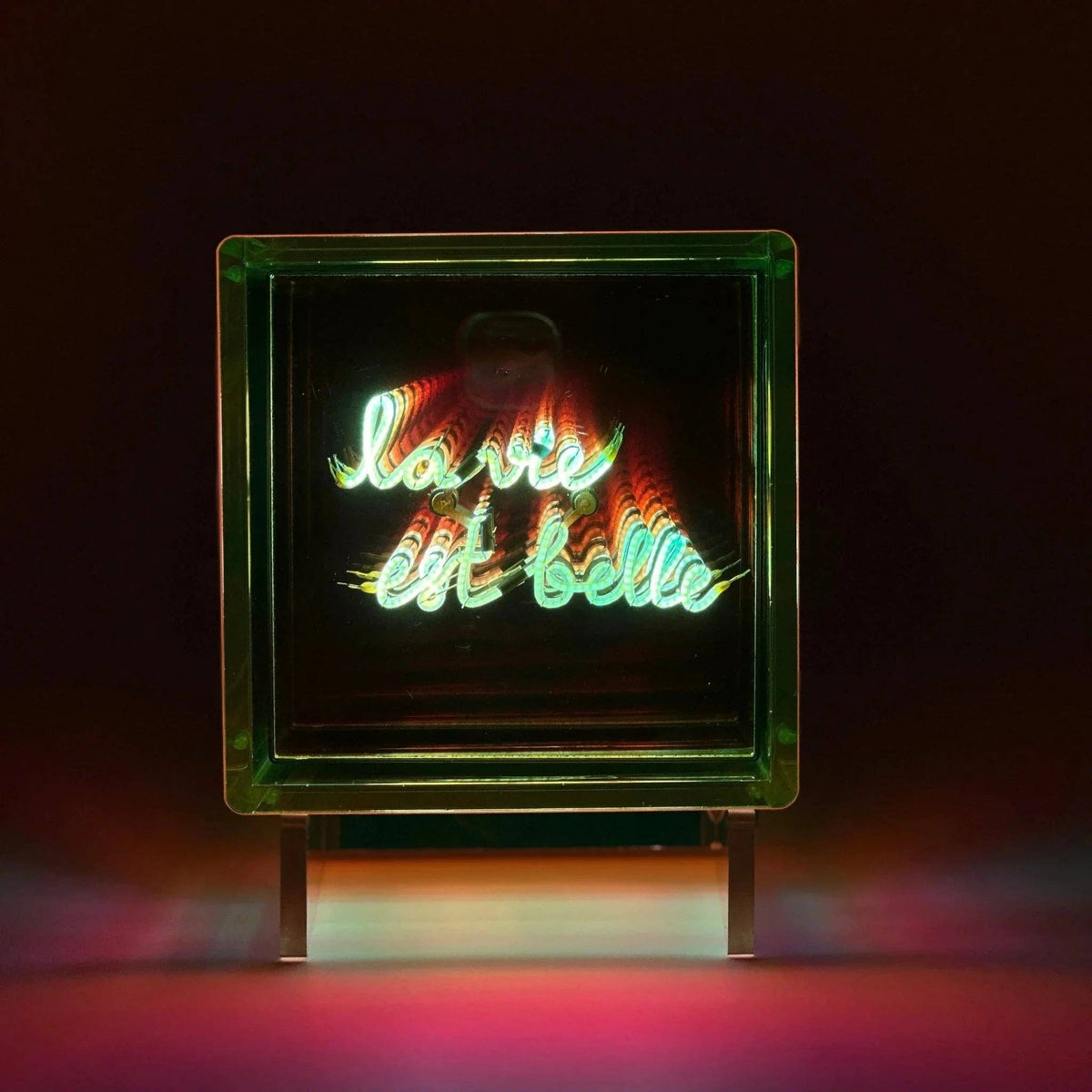 Cube lumineux LA VIE EST BELLE