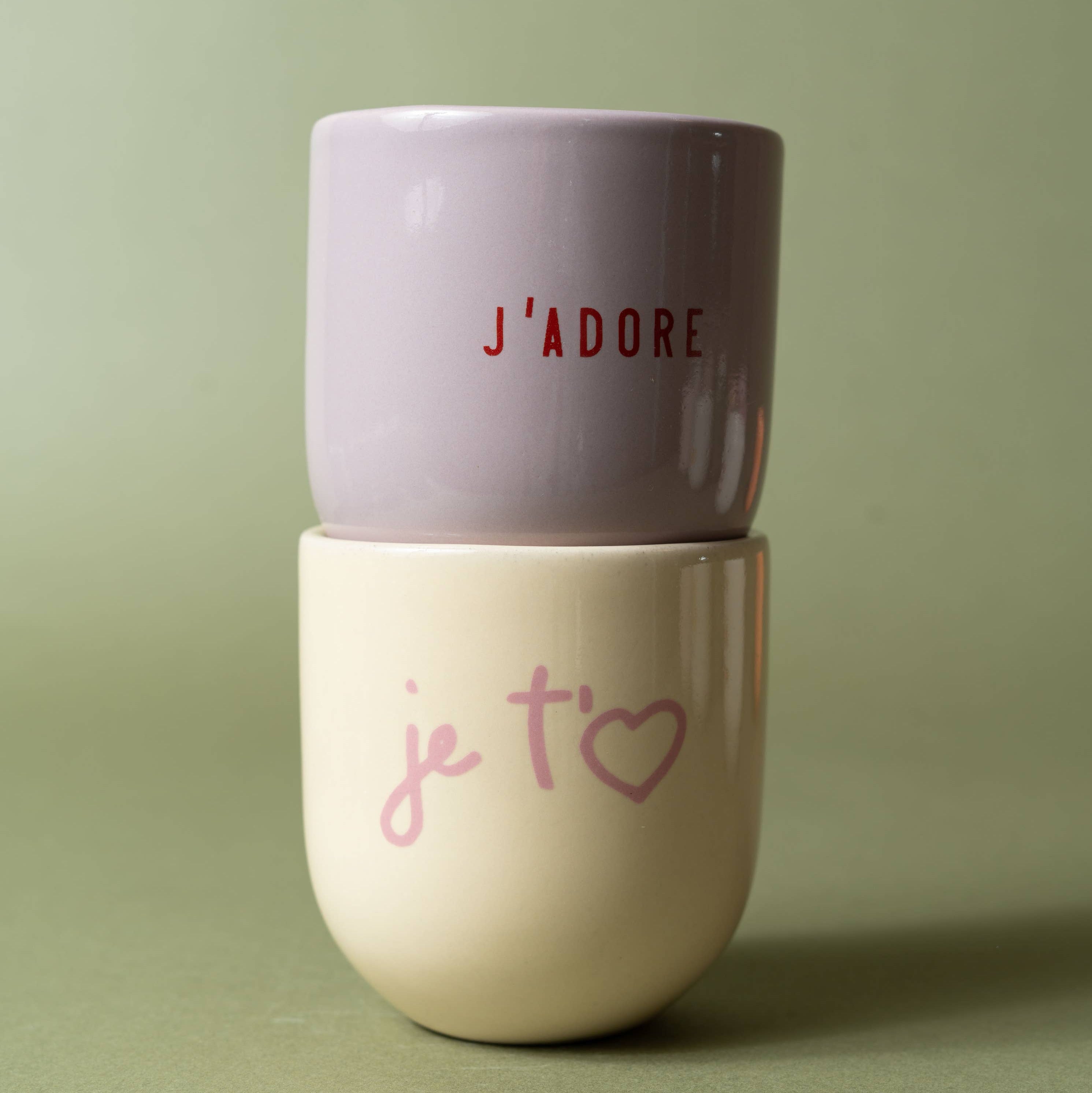 Tasse Je t'aime - Jaune beurre
