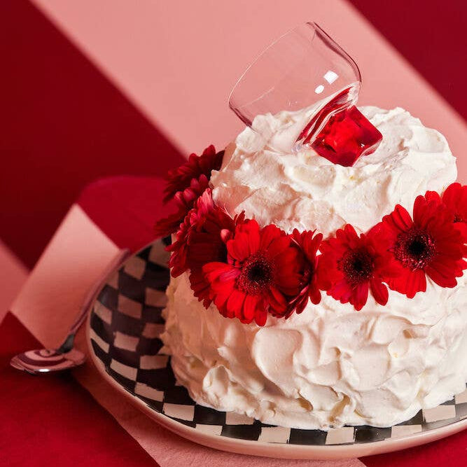 Verres VICTORIA - clair / rouge - lot de 2