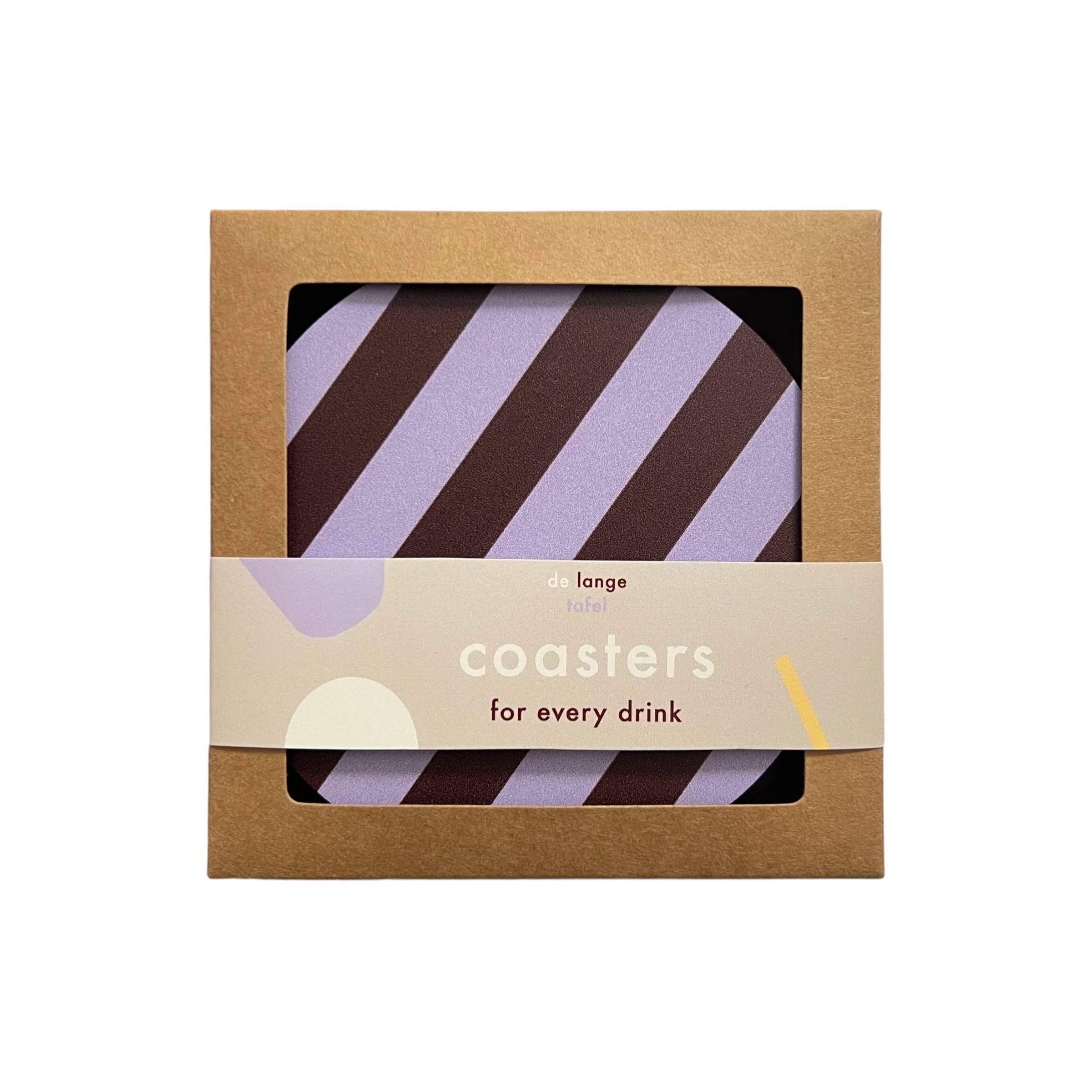 Lot de 4 dessous de verre - lilas/aubergine
